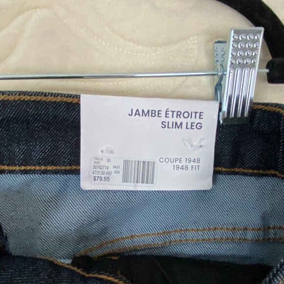 NEW d/C 1984 Slim Leg Jeans Dark Wash Blue Size 20 - Picture 7 of 11